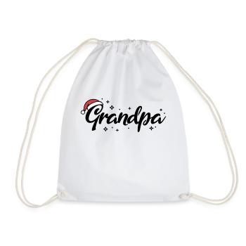 Chapeau de Père Noël Papi Papi - Sac de sport léger - blanc - Devant