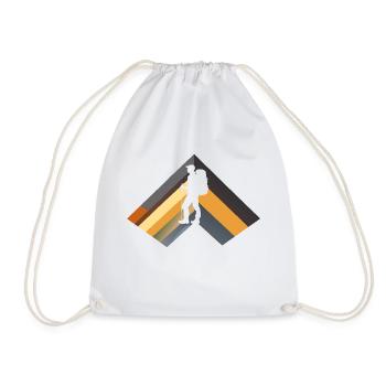 Wanderer Hiking Trekker - Drawstring Bag - white - Front
