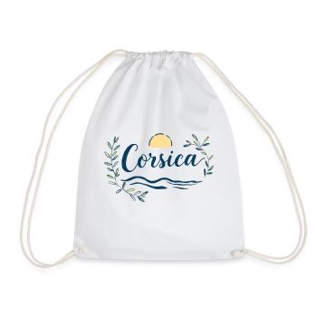 🌊 Corsica Authentique – Island Pride T-Shirt - Drawstring Bag - white - Front