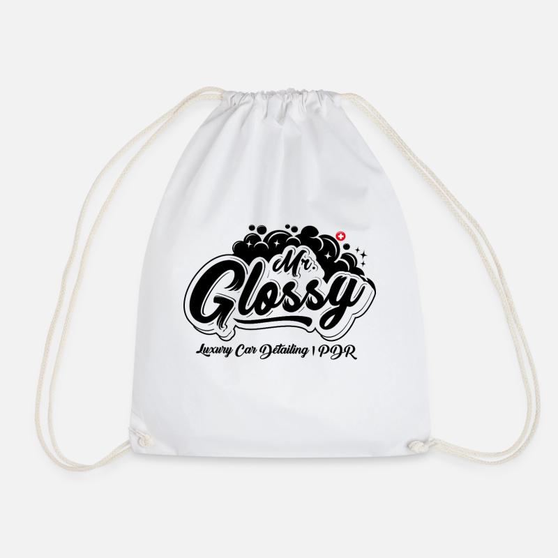 Mr.Glossy with black - Turnbeutel - Weiß