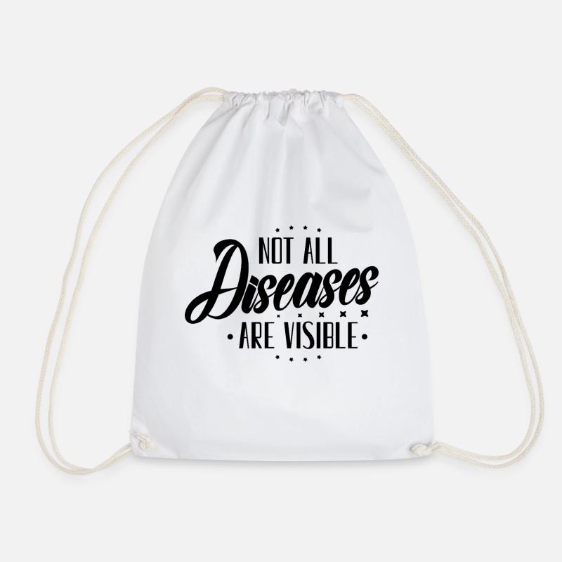 Not all diseases are visible black version - Turnbeutel - Weiß