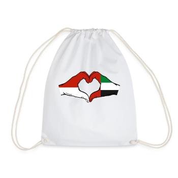 Monaco United Arab Emirates Flag - Drawstring Bag - white - Front