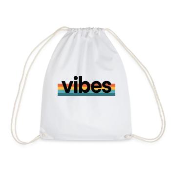 Retro Vibes Shirt – Minimal & Stylisch - Turnbeutel - Weiß - Vorne