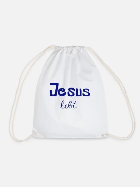 Jesus lebt - Turnbeutel - Weiß