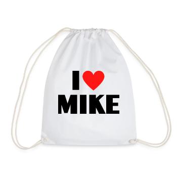 I Love Mike Red Heart Love Fan Gift - Sac de sport léger - blanc - Devant