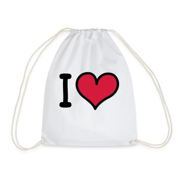 I Heart 3-colors - Turnbeutel - Weiß - Vorne
