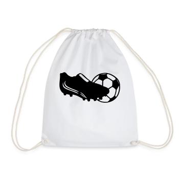 fussball+schuh - Turnbeutel - Weiß - Vorne