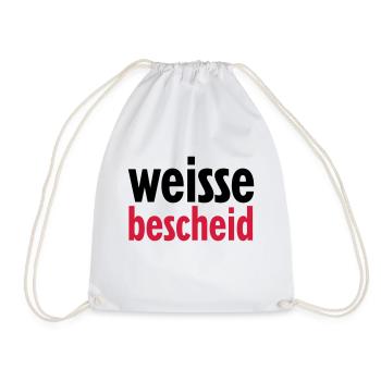 weissebescheid - Turnbeutel - Weiß - Vorne