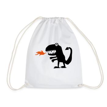 Drache - Turnbeutel - Weiß - Vorne