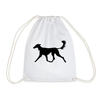 lévrier / greyhound (1c) - Sac de sport léger - blanc - Devant