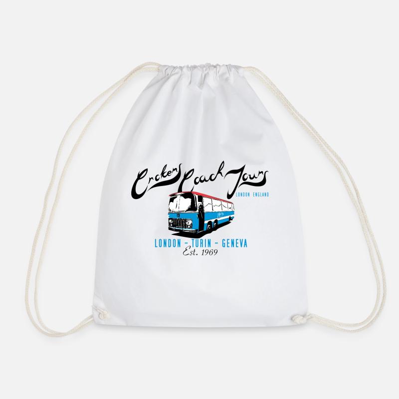 Vintage Movie TShirt - Drawstring Bag - white