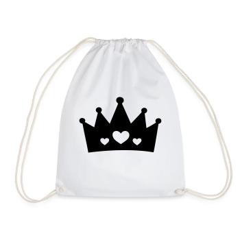 Crown (crown) 05.2 - Drawstring Bag - white - Front