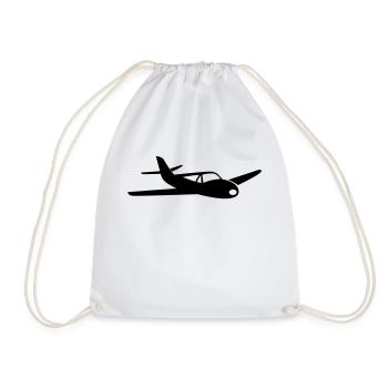 Small sports aircraft - Drawstring Bag - white - Front