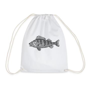 fish388 - Drawstring Bag - white - Front