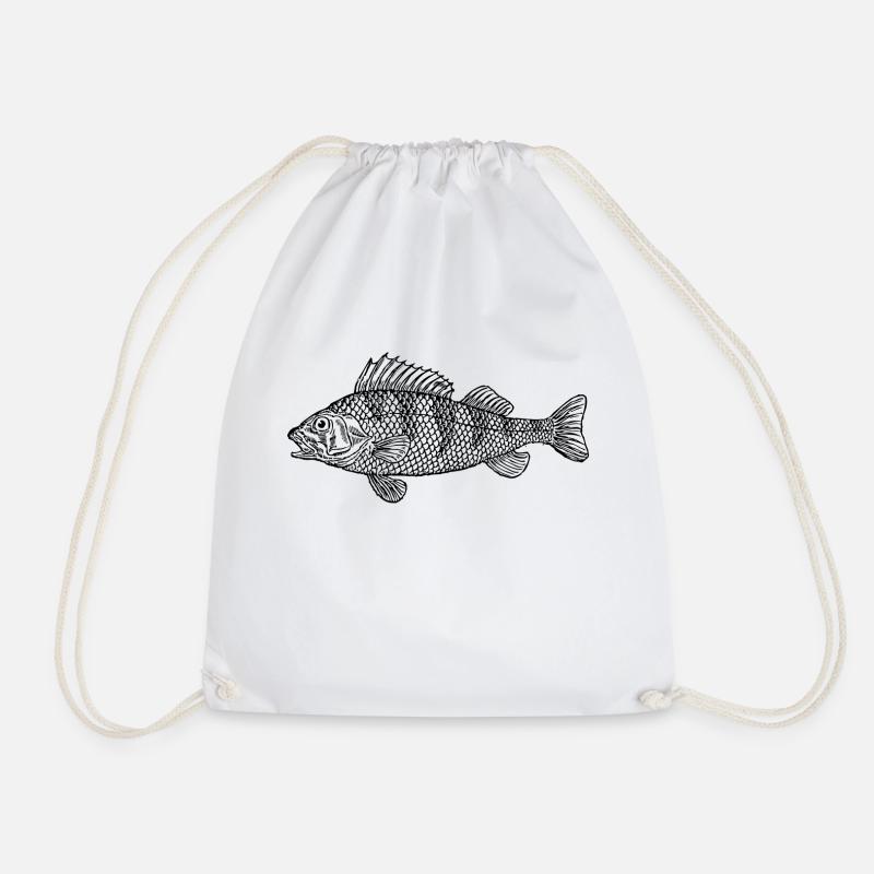 fish388 - Turnbeutel - Weiß