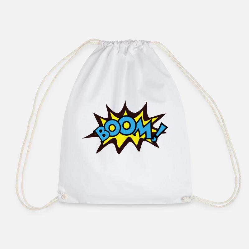 Boom! - Drawstring Bag - white