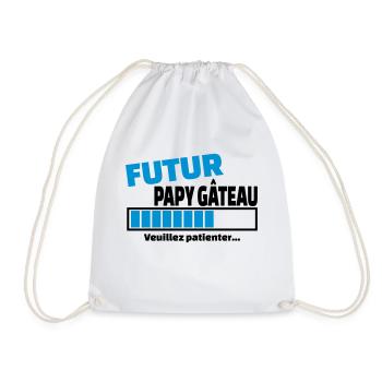 futur papy gâteau - Sac de sport léger - blanc - Devant