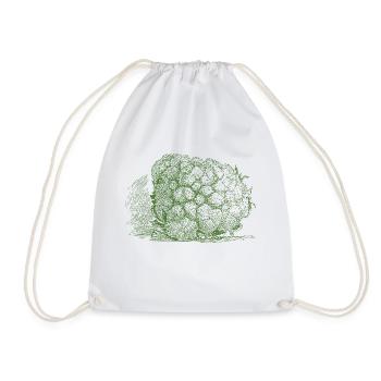 blumenkohl cauliflower halloween gemuese vegetable - Turnbeutel - Weiß - Vorne