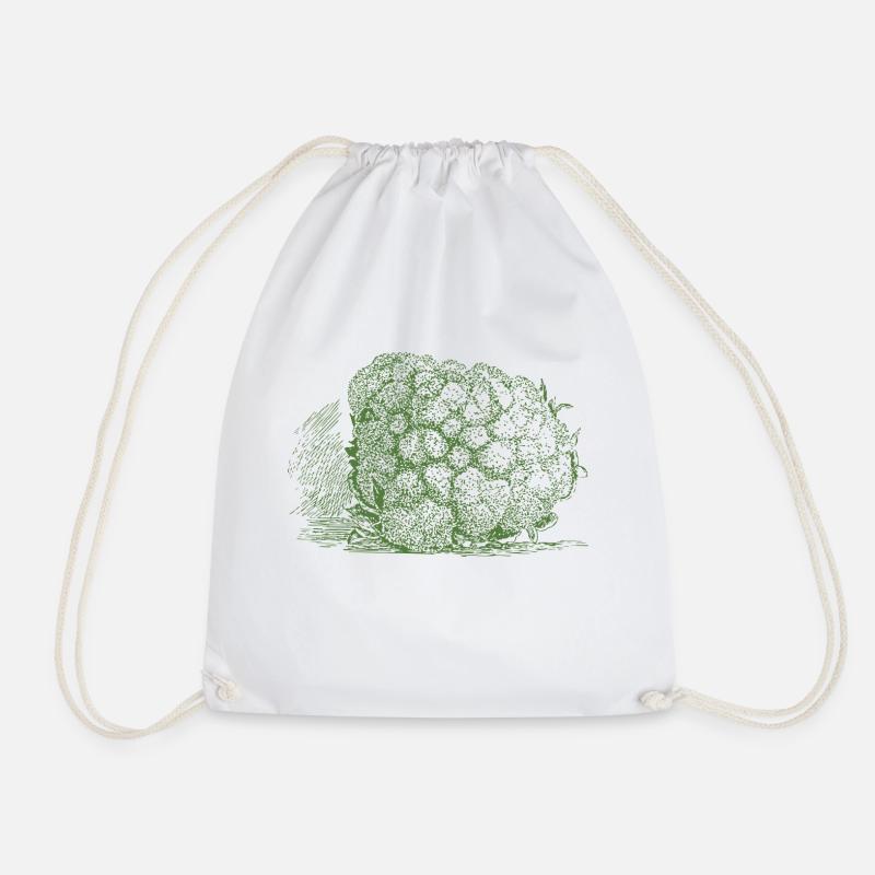 chou-fleur du chou-fleur légume Halloween - Sac de sport léger - blanc