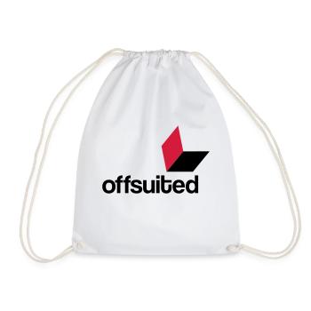 offsuited logo schwarz - Turnbeutel - Weiß - Vorne