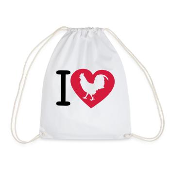 i love equipe coq france - Sac de sport léger - blanc - Devant