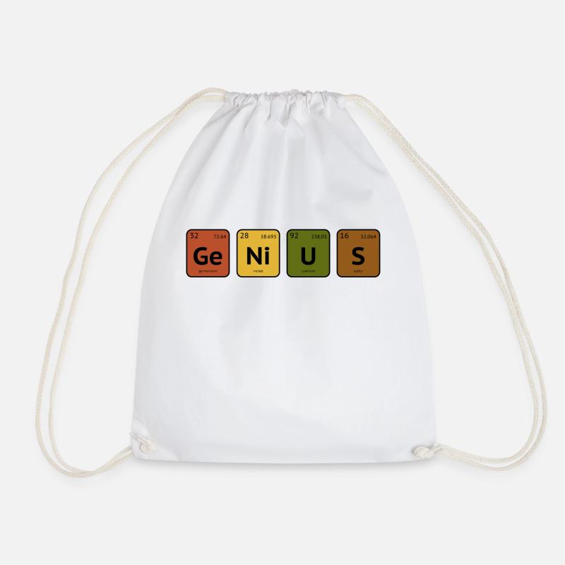 Genius - Periodensystem - Turnbeutel - Weiß
