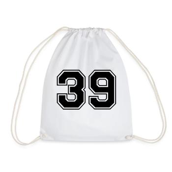 39 - Drawstring Bag - white - Front