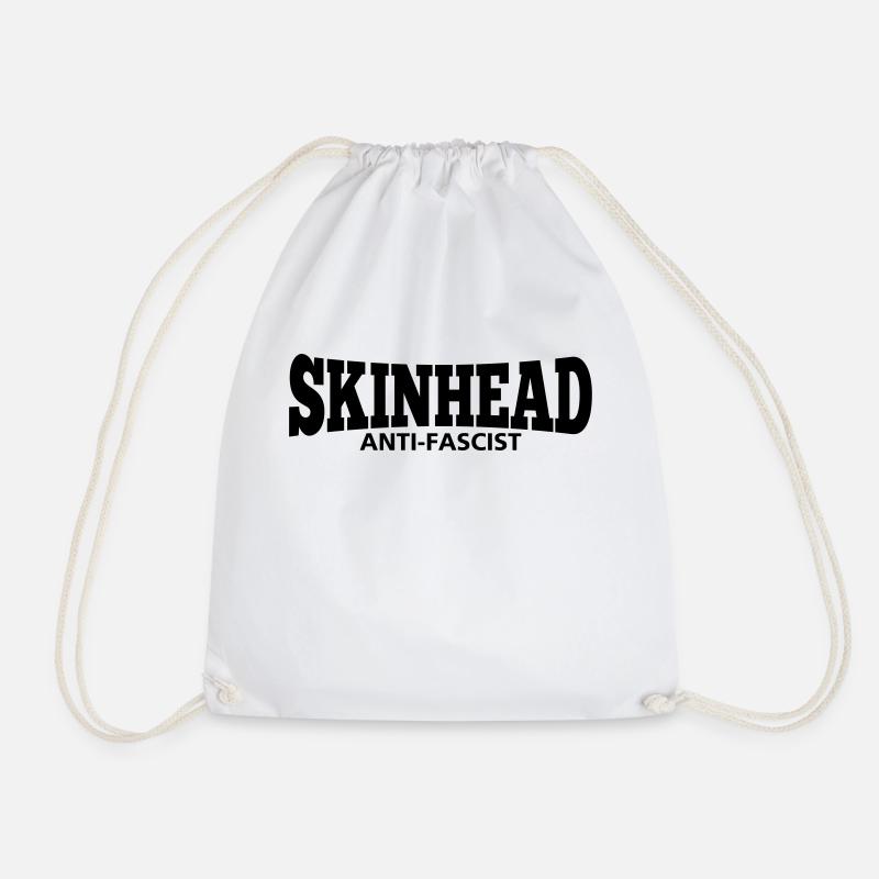 Skinhead - Antifascist - Turnbeutel - Weiß