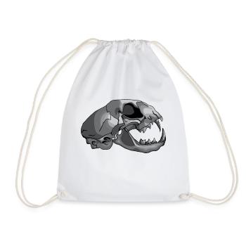 crâne de chat - Sac de sport léger - blanc - Devant