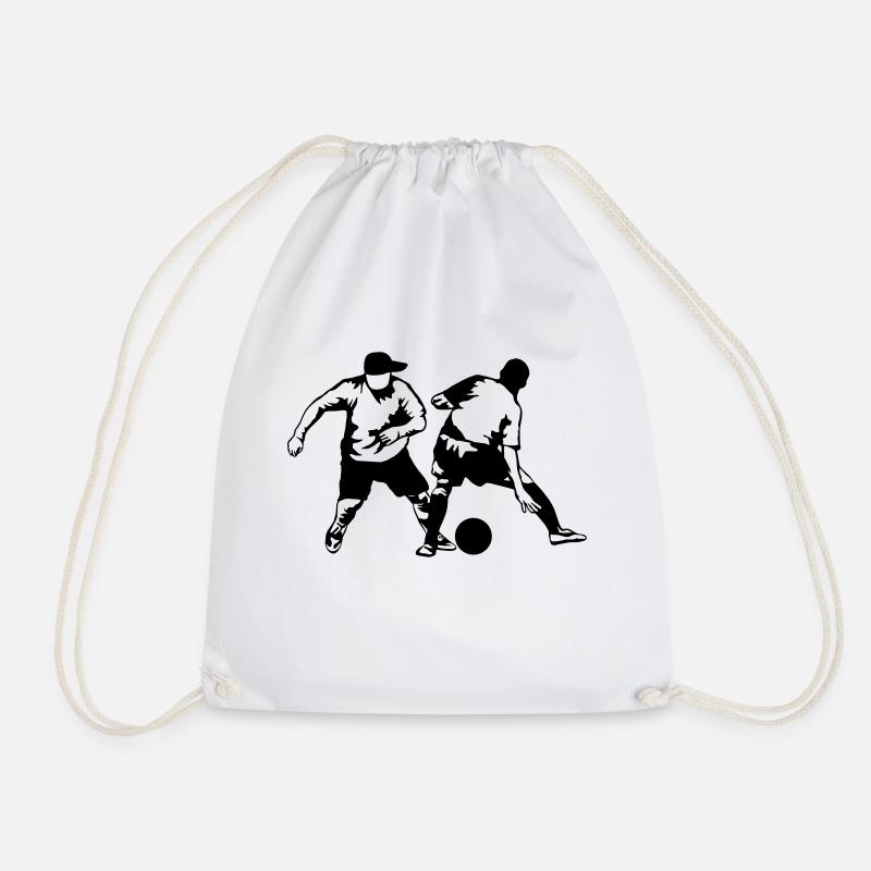 street_soccer_panna - Drawstring Bag - white