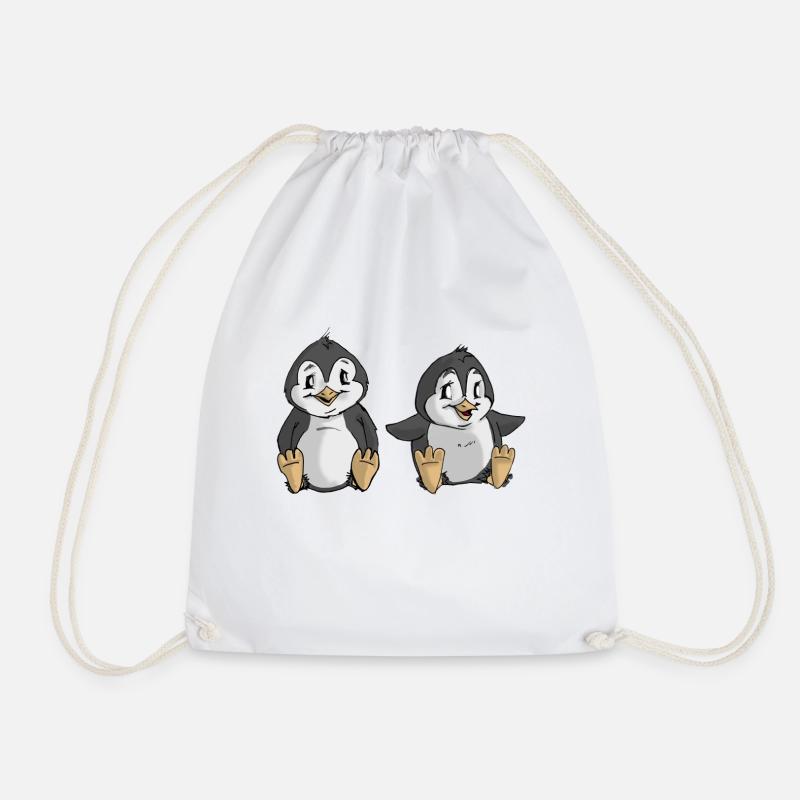 Pinguin Kinder - Turnbeutel - Weiß
