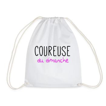 Sunday runner - Drawstring Bag - white - Front