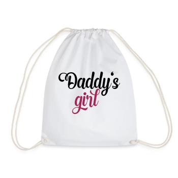 daddy's girl - Drawstring Bag - white - Front