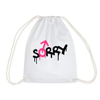 Sorry Gay - Drawstring Bag - white - Front