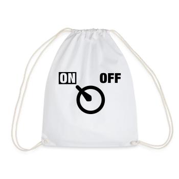 power_mode_f1 - Drawstring Bag - white - Front