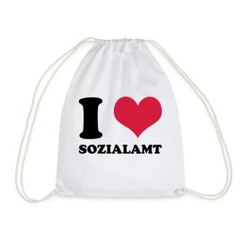 J'aime les services sociaux - Sac de sport léger - blanc - Devant