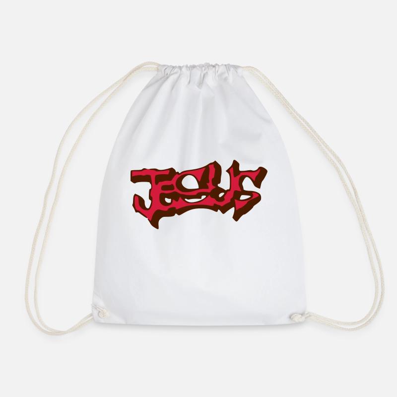 jésus graffiti - Sac de sport léger - blanc