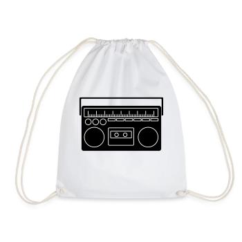 Vintage Radio - Turnbeutel - Weiß - Vorne