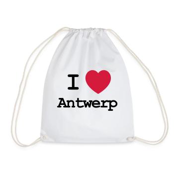 J'aime Anvers - Sac de sport léger - blanc - Devant