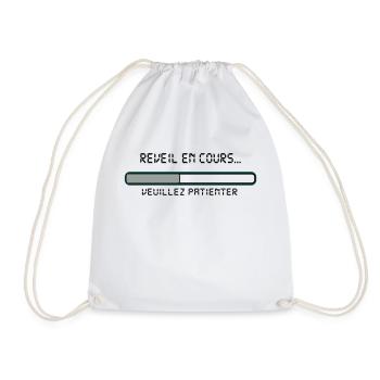 reveil_en_cours_message,humour,drôle,citations - Sac de sport léger - blanc - Devant