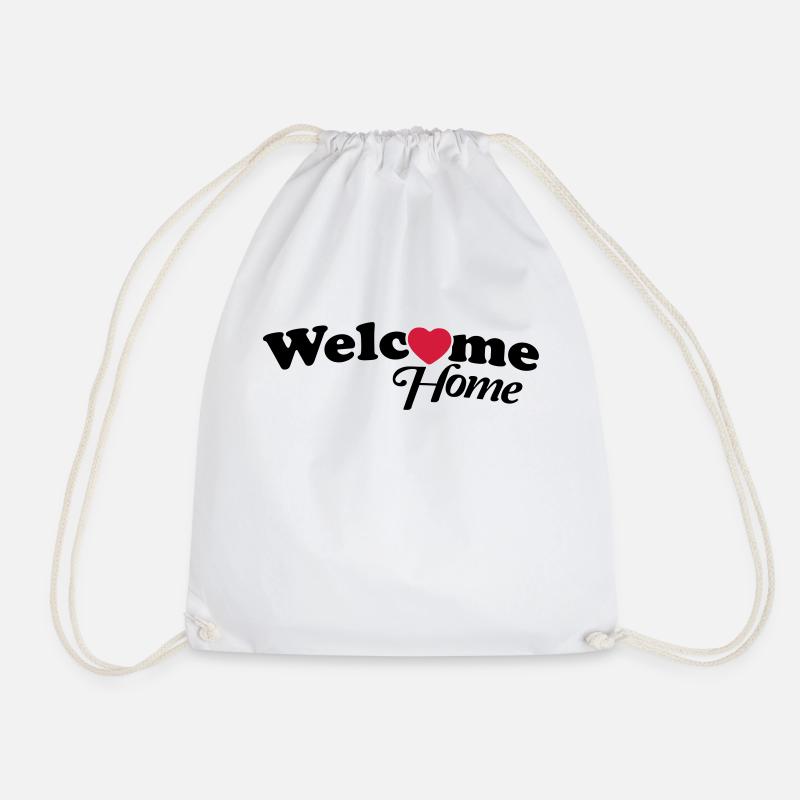welcome_home_f2 - Turnbeutel - Weiß