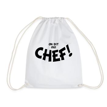 On dit oui chef mono - Turnbeutel - Weiß - Vorne