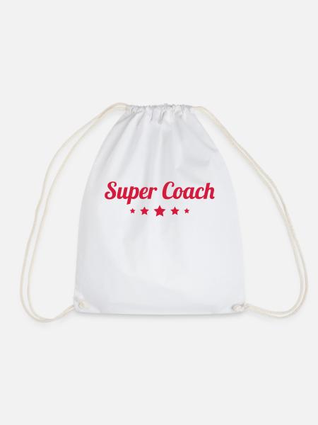 Coach / Trainer / Sport / Coaching / Zug / Manager - Turnbeutel - Weiß