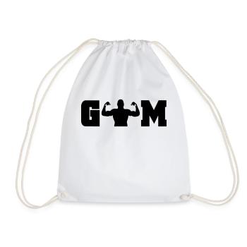 gym - Drawstring Bag - white - Front