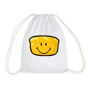 Smiley Bread - Sac de sport léger - blanc - Devant