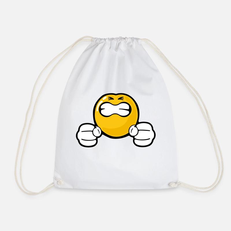 Smiley Anger Incensed - Turnbeutel - Weiß