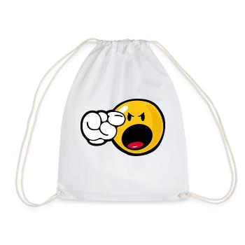 Smiley Angry - Sac de sport léger - blanc - Devant
