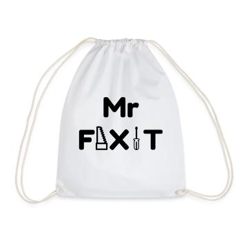 Outil / Réparer / Bricolage / Bricoleur - Sac de sport léger - blanc - Devant