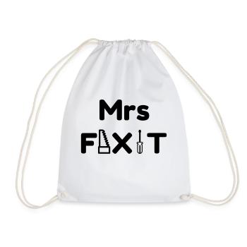 Outil / Réparer / Bricolage / Bricoleur - Sac de sport léger - blanc - Devant