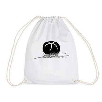 Broetchen grain grain 3 2farbig changeable - Drawstring Bag - white - Front